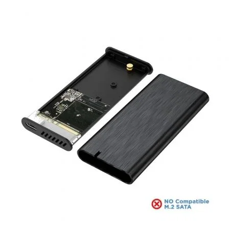 Aisens Caja Externa M.2 NVMe ASM2-008B USB 3.2 Gen2, Negra